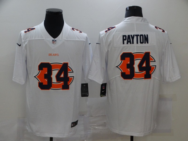 Nike Chicago Bears 34 Walter Payton White Shadow Logo Limited Jersey