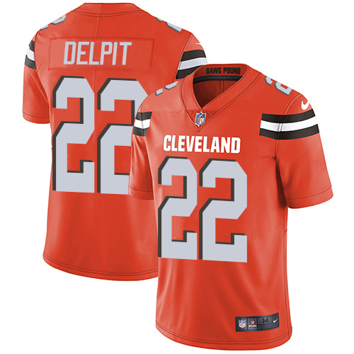 Nike Cleveland Browns 22 Grant Delpit Orange Alternate Men Stitched NFL Vapor Untouchable Limited Je