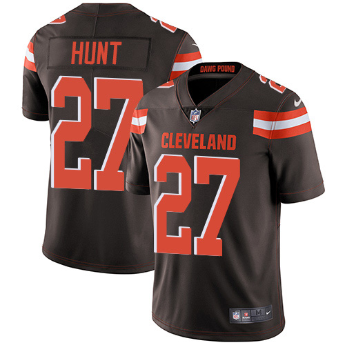 Nike Cleveland Browns 27 Kareem Hunt Brown Team Color Men Stitched NFL Vapor Untouchable Limited Jer