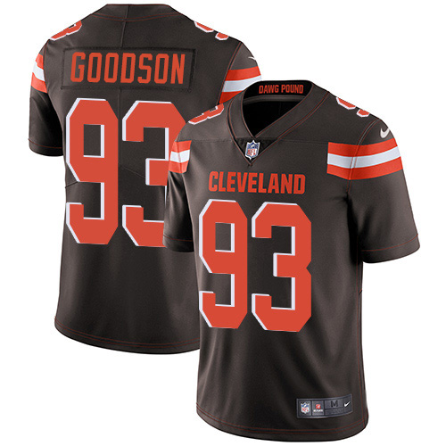 Nike Cleveland Browns 93 B J  Goodson Brown Team Color Men Stitched NFL Vapor Untouchable Limited Je