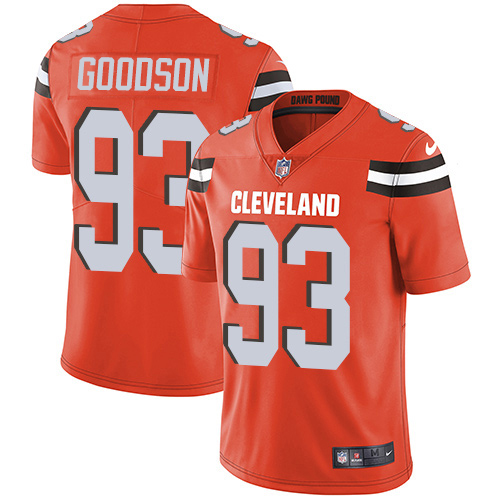 Nike Cleveland Browns 93 B J  Goodson Orange Alternate Men Stitched NFL Vapor Untouchable Limited Je