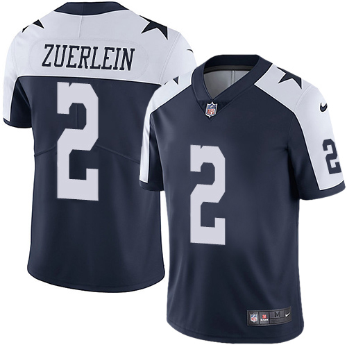 Nike Dallas Cowboys 2 Greg Zuerlein Navy Blue Thanksgiving Men Stitched NFL Vapor Untouchable Limite