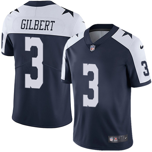 Nike Dallas Cowboys 3 Garrett Gilbert Navy Blue Thanksgiving Men Stitched NFL Vapor Untouchable Limi