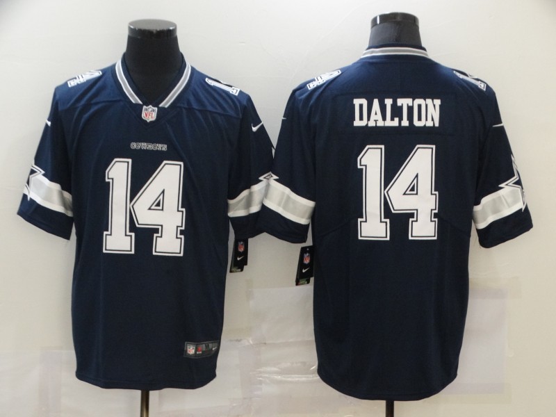 Nike Dallas Cowboys 14 Andy Dalton Navy Vapor Untouchable Limited Jersey