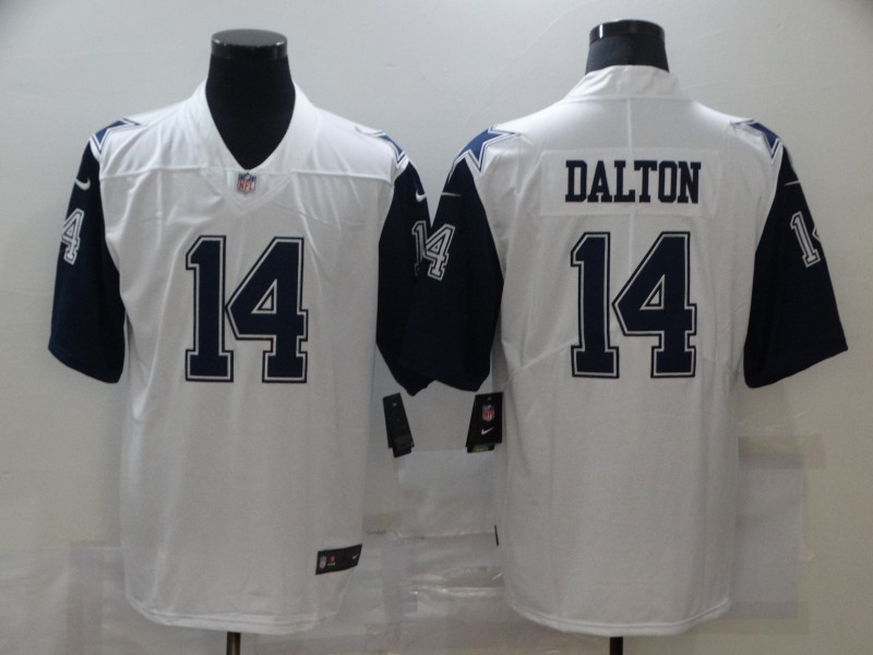 Nike Dallas Cowboys 14 Andy Dalton White Color Rush Limited Jersey