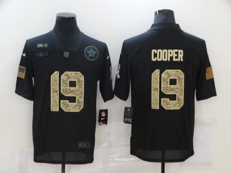 Nike Dallas Cowboys 19 Amari Cooper Black Camo 2020 Salute To Service Limited Jersey