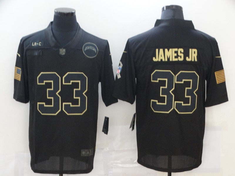 Nike Los Angeles Chargers 33 Derwin James Black 2020 Salute To Service Limited Jersey