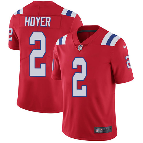 Nike New England Patriots 2 Brian Hoyer Red Alternate Men Stitched NFL Vapor Untouchable Limited Jer