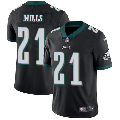 Nike Philadelphia Eagles 21 Jalen Mills Black Alternate Men Stitched NFL Vapor Untouchable Limited J