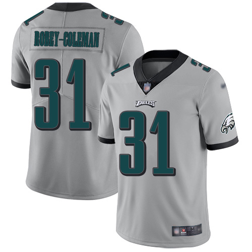 Nike Philadelphia Eagles 31 Nickell Robey Coleman Silver Men Stitched NFL Limited Inverted Legend Je