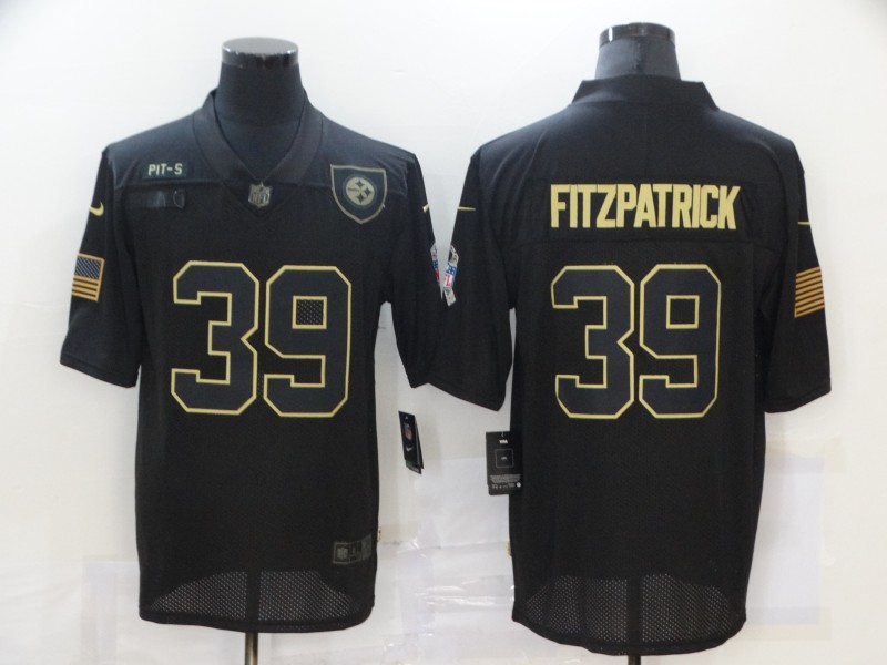 Nike Pittsburgh Steelers 39 Minkah Fitzpatrick Black 2020 Salute To Service Limited Jersey