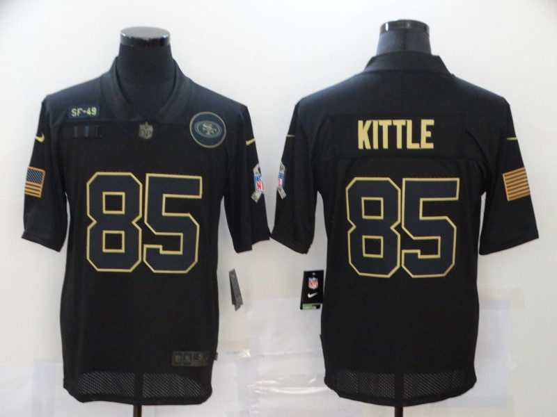 Nike San Francisco 49ers 85 George Kittle Black 2020 Salute To Service Limited Jersey