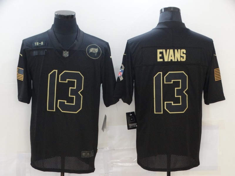 Nike Tampa Bay Buccaneers 13 Mike Evans Black 2020 Salute To Service Limited Jersey