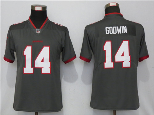 Women Nike Tampa Bay Buccaneers 14 Chris Godwin Gray Women New 2020 Vapor Untouchable Limited Jersey