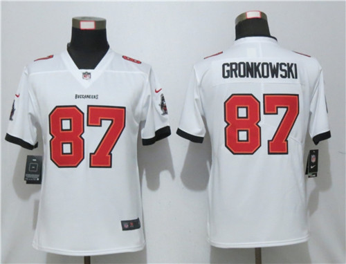 Women Nike Tampa Bay Buccaneers 87 Rob Gronkowski White New 2020 Vapor Untouchable Limited Jersey