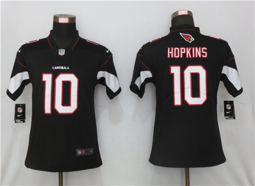 Women St.Louis Cardinals 10 DeAndre Hopkins Black  Color Jersey