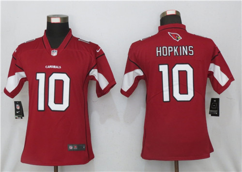 Women St.Louis Cardinals 10 DeAndre Hopkins Red Team Color Jersey