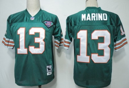 Men Miami Dolphins #13 Dan Marino Green 75TH Throwback Jersey