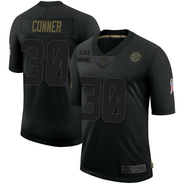 Men Pittsburgh Steelers James Conner Black Limited 2020 Salute To Service Jersey