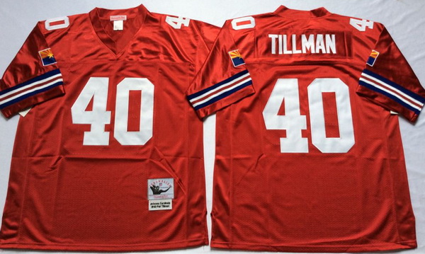 Men Arizona Cardinals 40 Pat Tillman Red M&N Throwback Jersey