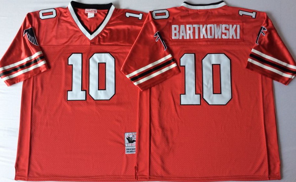 Men Atlanta Falcons 10 Steve Bartkowski Red M&N Throwback Jersey