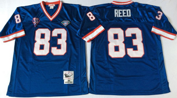 Men Buffalo Bills 83 Andre Reed Blue M&N Throwback Jersey