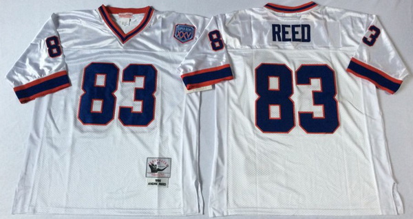 Men Buffalo Bills 83 Andre Reed White M&N Throwback Jersey