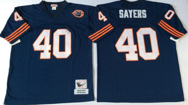 Men Chicago Bears 40 Gale Sayers Navy M&N Throwback Jersey