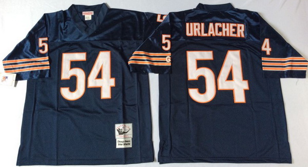 Men Chicago Bears 54 Brian Urlacher Navy M&N 1985 Throwback Jersey