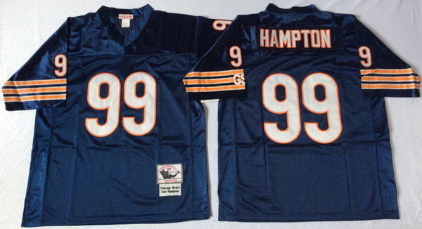 Men Chicago Bears 99 Dan Hampton Navy M&N 1985 Throwback Jersey