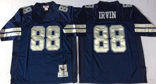 Men Dallas Cowboys 88 Michael Irvin Navy M&N Throwback Jersey