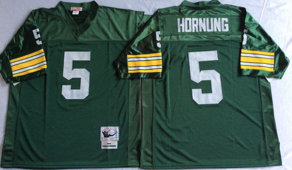 Men Green Bay Green Bay Packers 5 Paul Hornung Green M&N Throwback Jersey