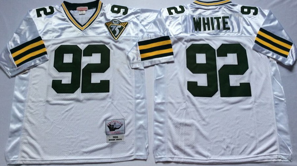 Men Green Bay Green Bay Packers 92 Reggie White M&N Throwback Jersey