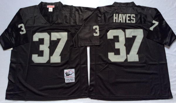 Men Las Vegas Raiders 37 Lester Hayes Black M&N Throwback Jersey