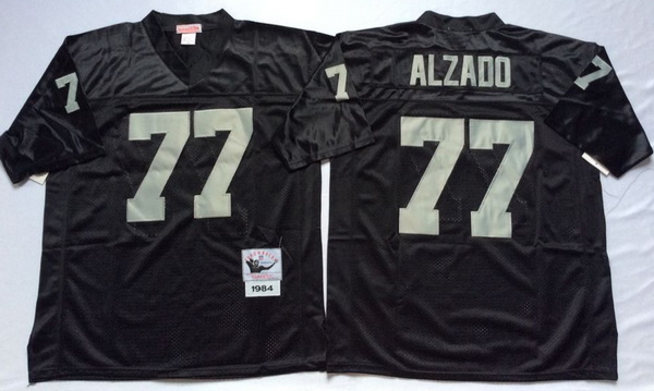 Men Las Vegas Raiders 77 Lyle Alzado Black M&N Throwback Jersey