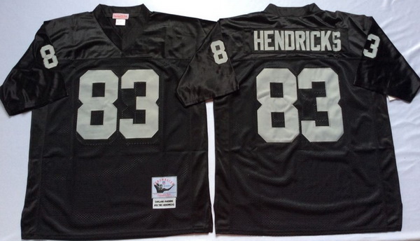 Men Las Vegas Raiders 83 Ted Hendricks Black M&N Throwback Jersey