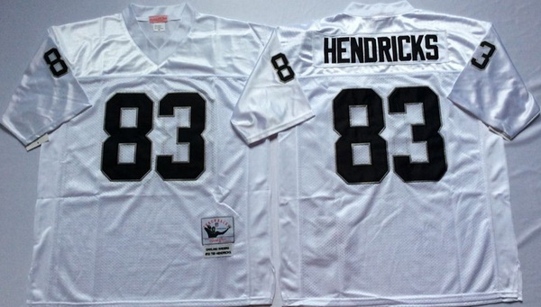 Men Las Vegas Raiders 83 Ted Hendricks White M&N Throwback Jersey