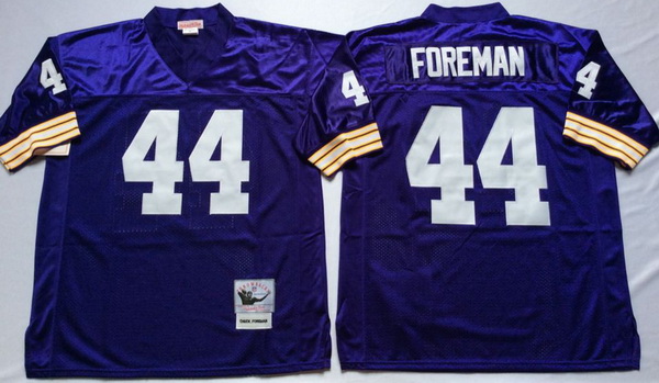 Men Minnesota Vikings 44 Chuck Foreman Purple M&N Throwback Jersey