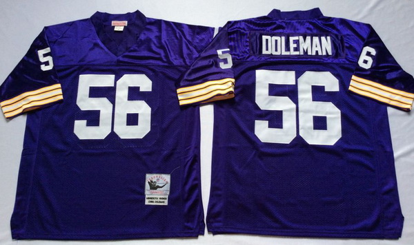 Men Minnesota Vikings 56 Chris Doleman Purple M&N Throwback Jers