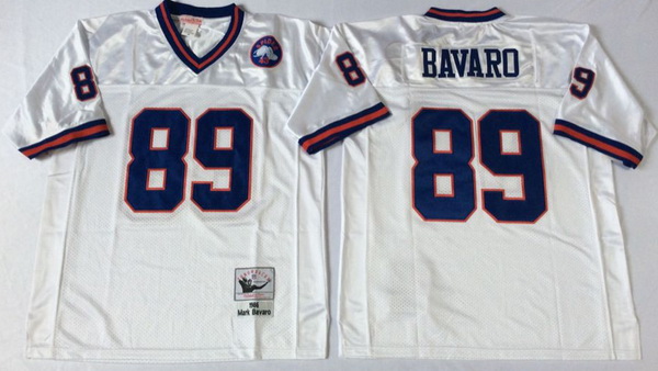 Men New York Giants 89 Mark Bavaro White M&N Throwback Jersey