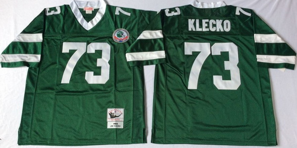 Men New York Jets 73 Joe Klecko Green M&N Throwback Jersey