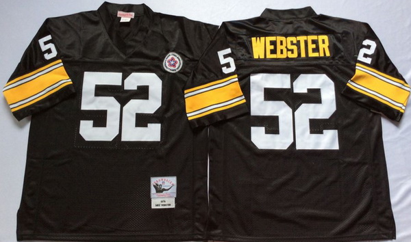 Men Nike Pittsburgh Steelers 52 Mike Webster Black M&N Throwback Jersey