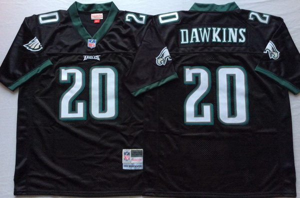 Men Philadelphia Eagles 20 Brian Dawkins Black M&N Throwback Jersey