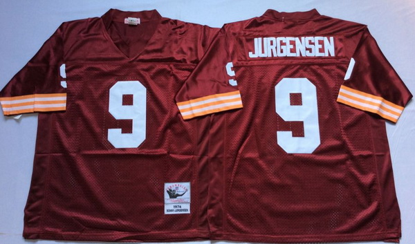 Men Redskins 9 Sonny Jurgensen Red M&N Throwback Jersey