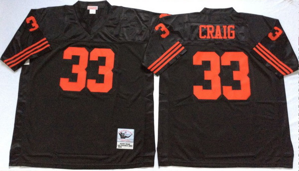 Men San Francisco 49ers 33 Roger Craig Black M&N Throwback Jersey