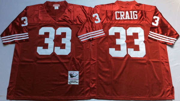 Men San Francisco 49ers 33 Roger Craig Red M&N Throwback Jersey