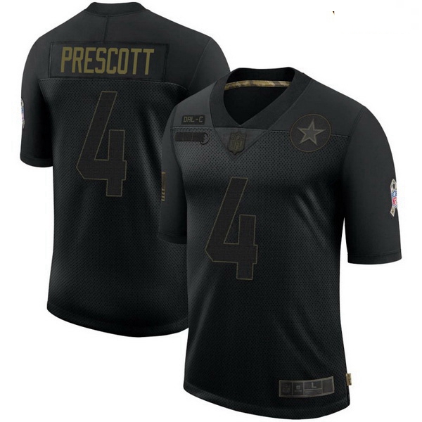 Youth Dallas Cowboys Dak Prescott Black Limited 2020 Salute To Service Jersey