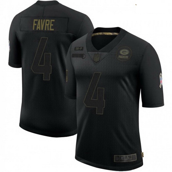 Youth Nike Green Bay Packers 4 Brett Favre 2020 Black Vapor Limited Jersey