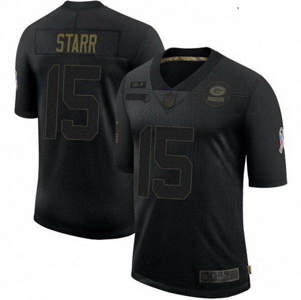 Youth Nike Green Bay Packers 15 Bart Starr 2020 Salute To Service Limited Jersey