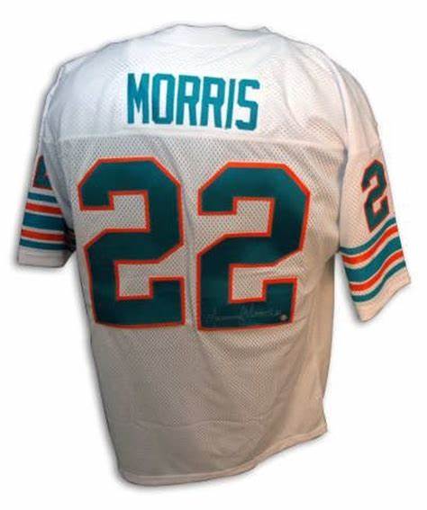 Men Mercury Morris Miami Dolphins White Throwback Football Jersey